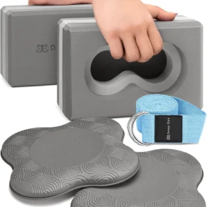 Yoga Blocks 2 Pack with Knee Pads and Strap
