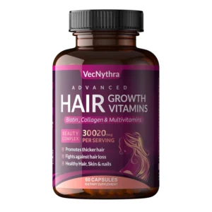 60 Capsules for Hair Growth Biotin 30020mcg Multivitamin