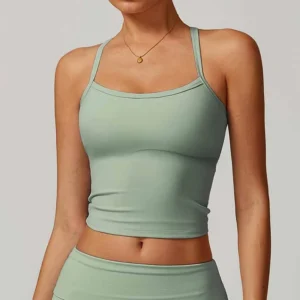 Women Cross Back Yoga Top Breathable Shockproof